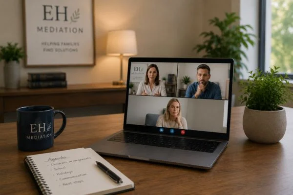 child access mediation Hinckley online meeting.